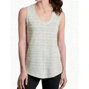 Kuhl Aria Gray/White Stripe Activewear Tank Top Size S